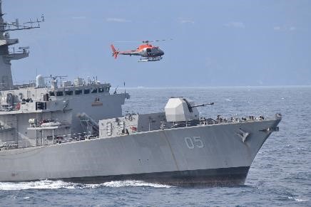 7月23日、#遠洋練習航海 中の練習艦「#かしま 」「#はたかぜ 」は