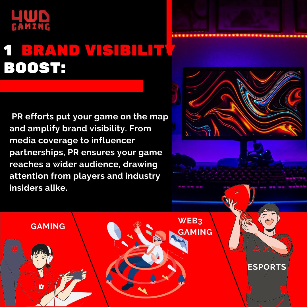 4wdGaming's tweet photo. Benefits of PR in Gaming

The Power of Public Relations! 

Discover the incredible benefits of Public Relations in the gaming world.

Let's explore how effective PR can propel your game to new heights and capture the hearts of players worldwide.

#gaming #Web3 #esports #pr https://t.co/gJuSj3B8X3