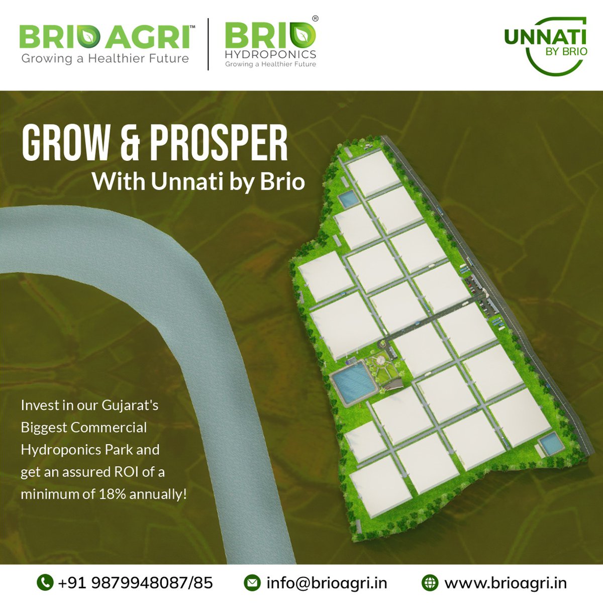 BrioHydroponics's tweet photo. Invest in our 30-acre Gujarat's Biggest Commercial Hydroponics Park that is scalable upto 100 acres and get an assured ROI of a minimum of 18% ROI annually!

Don't miss out on this opportunity. Join us today

✉️: info@brioagri.in
🌐:  https://t.co/JBBN5NptQ5

#Unnati #Hydroponics https://t.co/Izt4LZUh3D