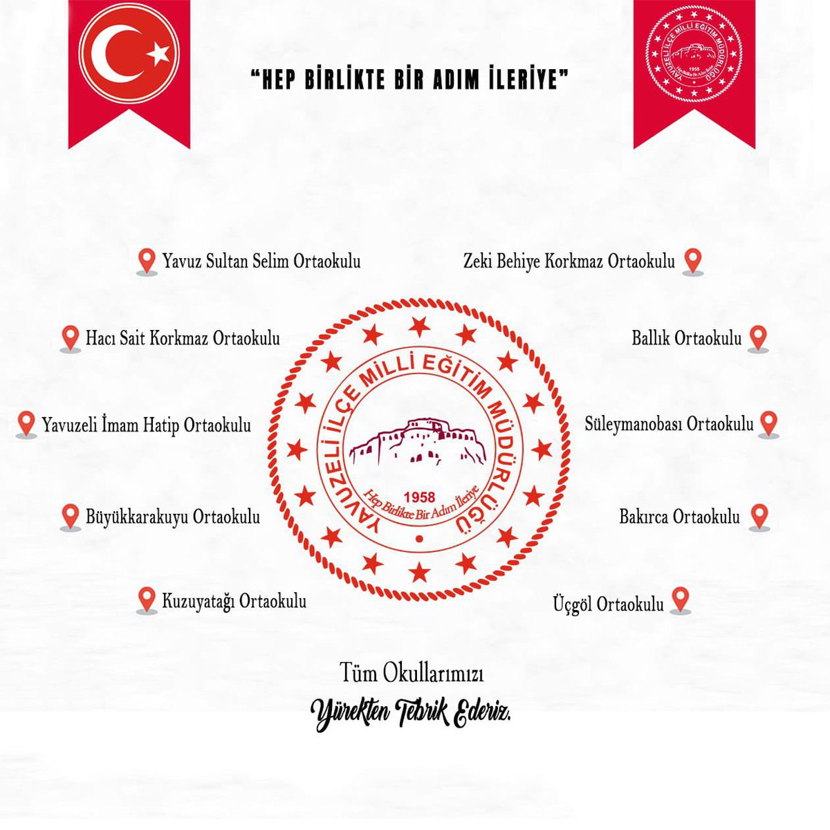 yavuzelimem's tweet photo. #HepBirlikteBirAdımİleriye
📌LGS 2023 YAVUZELİ
Desteklerini ve ilgilerini hiç bir zaman esirgemeyen Kaymakamımız Sayın Hasan Raşit TAŞKIN' a ve Belediye Başkanımız Sayın Mustafa Kemal SAKAROĞLU'na Yürekten teşekkür ederiz. @hasanrasit @SakarogluKemal @mustafakirac27 @ismailncel5 https://t.co/flv9lCFuKN