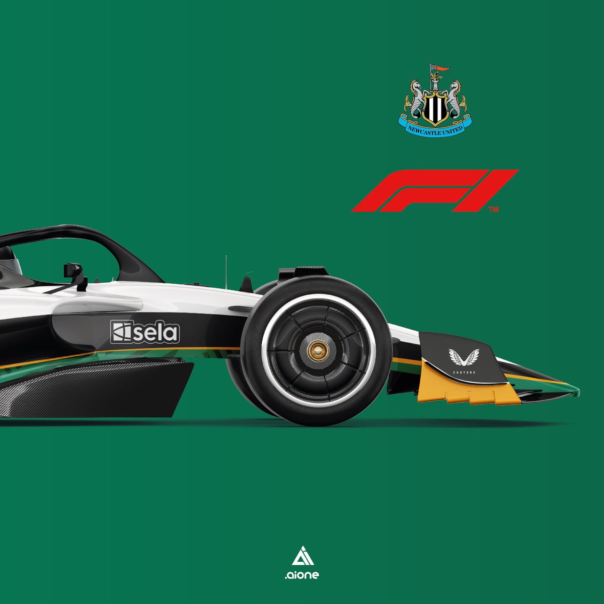 AioneDesign's tweet photo. I love this project &amp; its a great way to combine a couple of interests of mine into something creative!

Premier League x F1, this time its for @NUFC 

#graphicdesign #formula1 #f1 #PremierLeague https://t.co/S4ULnj1bQX