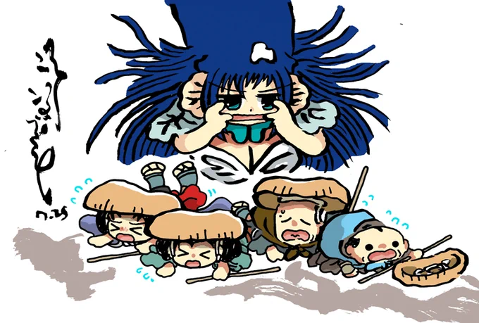 #毎日造物大女王さま おどろいてすっころんでる旅人みたいなひとたち