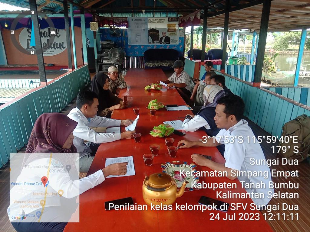 SFVSeiDua's tweet photo. Senin (24/07/2023)
Penilaian Kelas Kemampuan Kelompok di Pokdakan Maju Bersama 01 di Lokasi SFV Sungai Dua Tanah Bumbu
@kkpgoid
@bppsdm_kp
@in_radiarta
@puslatluhkp
@bppsdm_bp3bwi
@KabTanahBumbu
#kkpthrive 
#SDMKP
#SDMUnggul
#EkonomiBiru
#PelatihanKP
#SFV_SungaiDua_TanahBumbu https://t.co/SoQklmaoKG