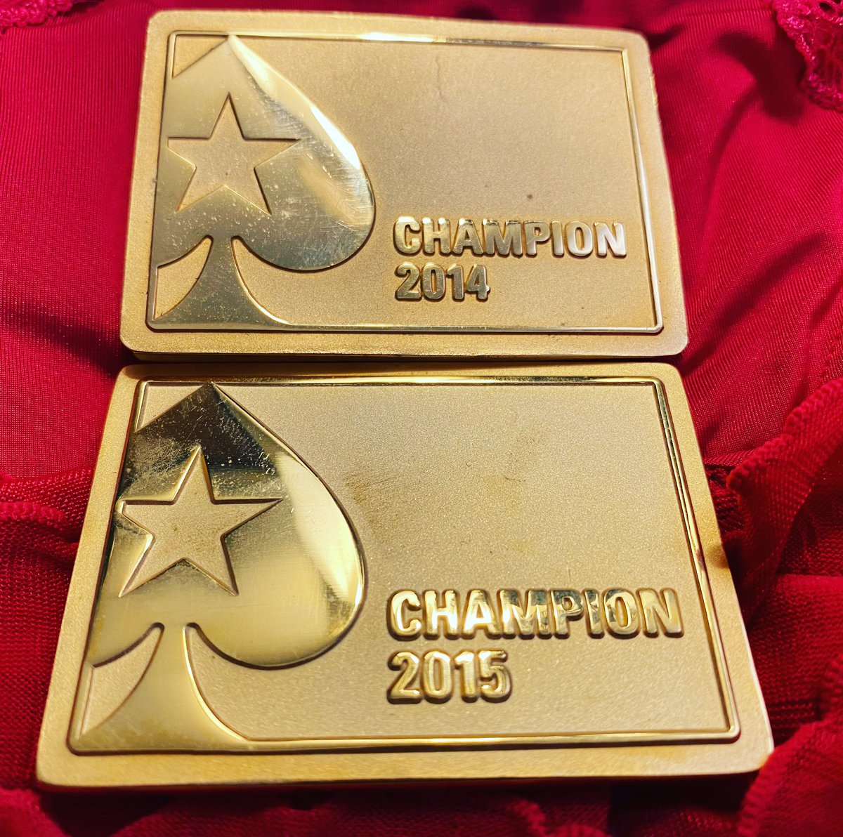 QueenBeePE's tweet photo. Throwback Thursday oh I mean Tuesday? Are these still given out if you win? @PokerStars #micromillions #cardprotectors #onlinepoker #twotimechampion #potlimitomaha #nolimitholdem https://t.co/1aI8IsAYul