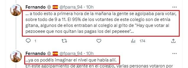 IndeGranada's tweet photo. El concejal de Juventud y presidente de NNGG Granada ridiculiza al colectivo gitano que votó en un colegio del Distrito Norte
👉 En un hilo de Twitter en el que narra su experiencia en la jornada electoral, se mofa de electores de etnia gitana
⬇️
https://t.co/uZuYBJoiWI https://t.co/Kl1I0Xk9Ly