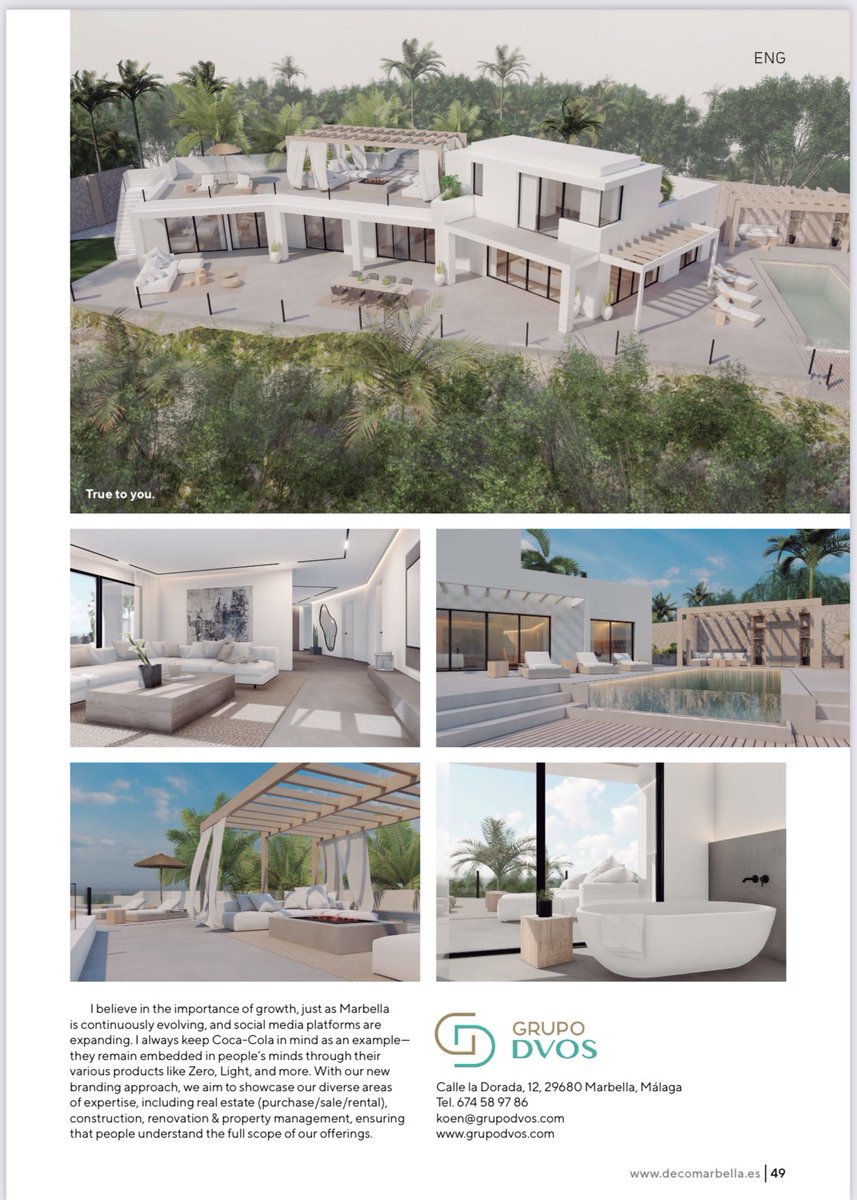 MyDreamPropert1's tweet photo. 😜the full article the company is growing and I need to thank my staff - Colleagues - investors and last but not least Spain this is an amazing country that gives us the opportunity to do what we are doing ‼️ THANK YOU . #spain #marbella #team #realestate #builder #developer https://t.co/sVwdMM9f0r