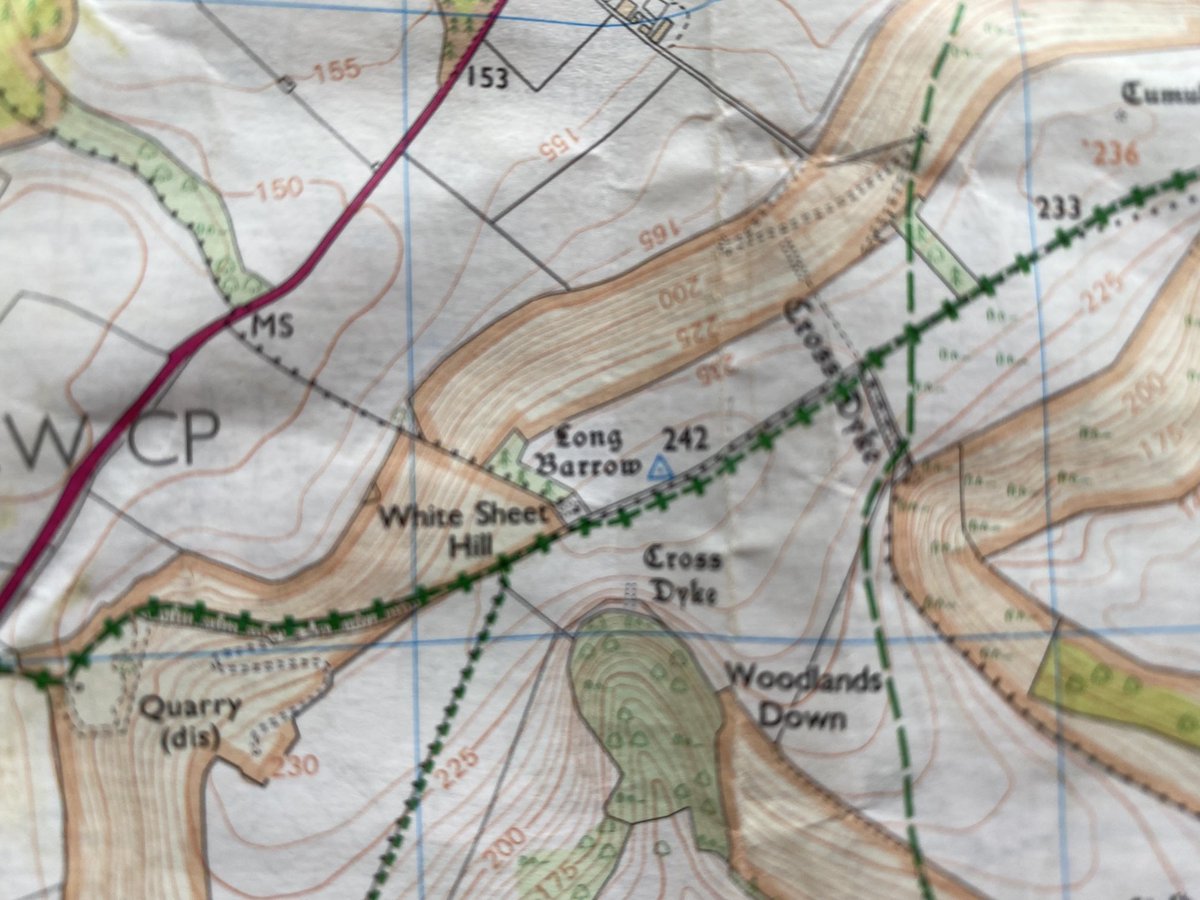 Vicky_liddell's tweet image. Neolithic long barrow, White Sheet Hill near Ansty Wiltshire 4000-3000 BC. - 43m long, 20m wide and 2m high with clearly defined ditch. #TombTuesday #Neolithic #AncientBritain #prehistoric #wiltshire #longbarrows #whitesheethill #barrows