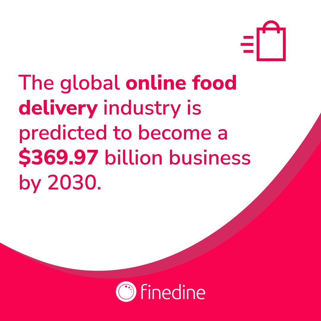 The future of food delivery is looking brighter than ever! 🌟 Did you know that the global online food delivery industry is predicted to become a $369.97 billion business by 2030? 📈🌎🍽️ Join the food revolution and stay ahead of the game! #finedinemenu #digitalmenu