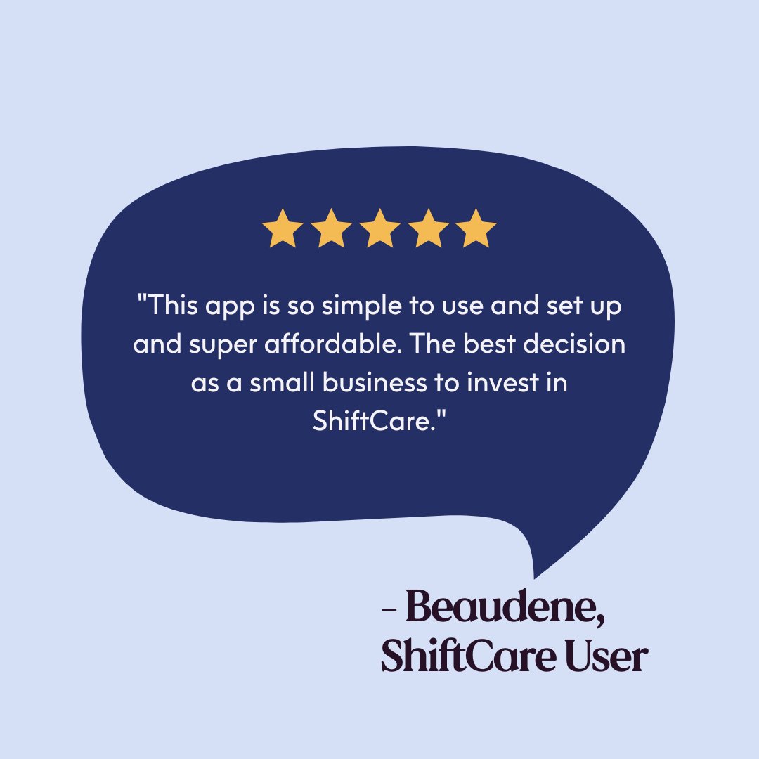 ShiftCareUSA's tweet photo. More love from our users 💙 #ShiftCare https://t.co/DTfBsFCJzZ