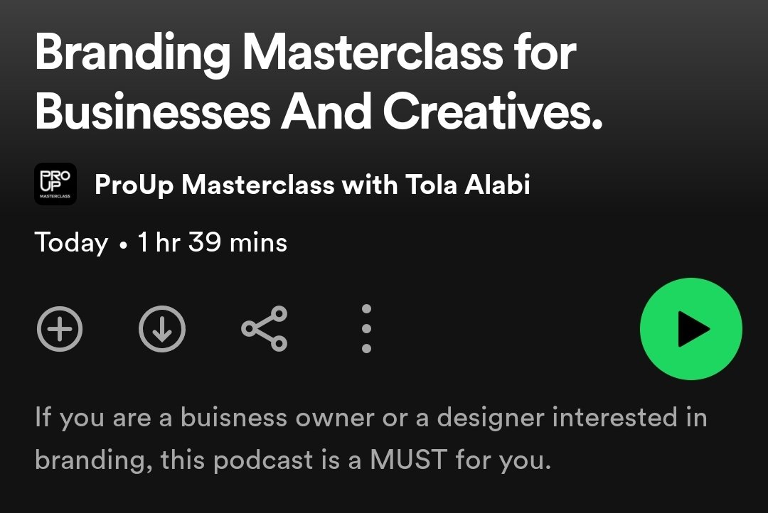 ta_alabi's tweet photo. BRANDING 101
If you are business owner or designer interested in learning branding, then you MUST listen to this podcast. https://t.co/aAlwTqnyqQ