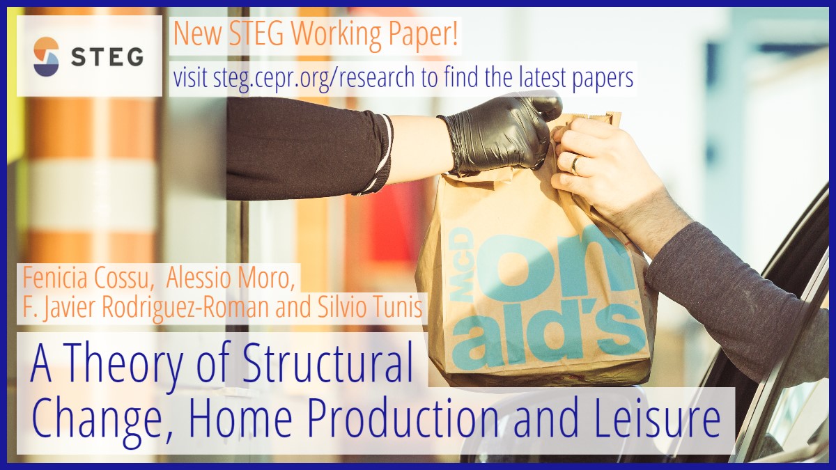 In our latest #STEGWorkingPaper, F. Cossu @AlessioMoro78 @javirodriecon and S. Tunis present a new theory of structural transformation that can successfully reproduce structural change and time allocation patterns in the U.S. ow.ly/btKE50PjFiC #STEG #EconTwitter @univca