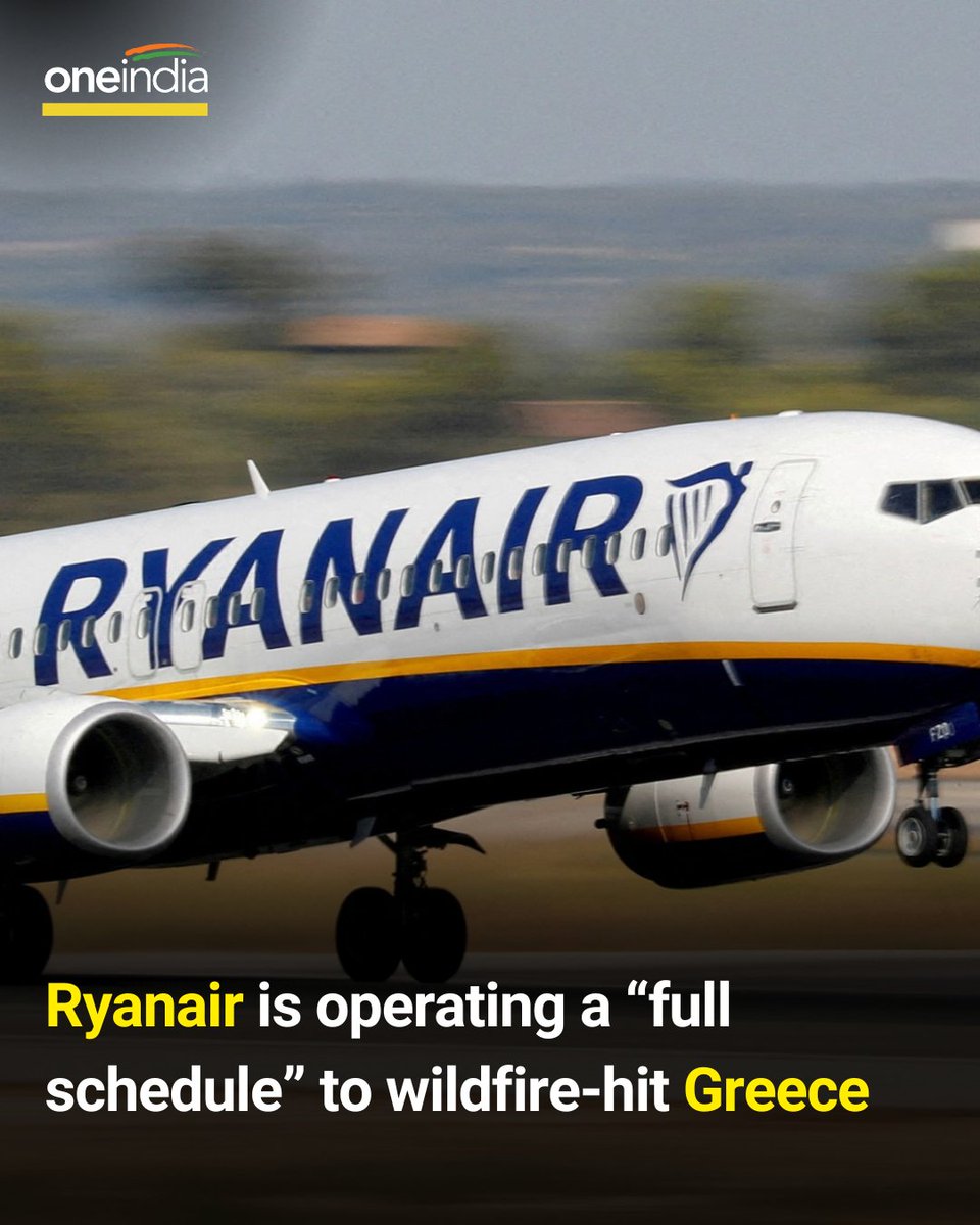 Oneindia's tweet photo. Other airlines such as Jet2, TUI UK, and Correndon have canceled flights to Rhodes at least till Friday 28 July.
#rhodeswildfires #rhodesfires #rhodeswildfire #Rhodes #Greece #Greecefires #Greecefire #tourist #Corfu #corfufire #corfufires https://t.co/lPSllGlVFd