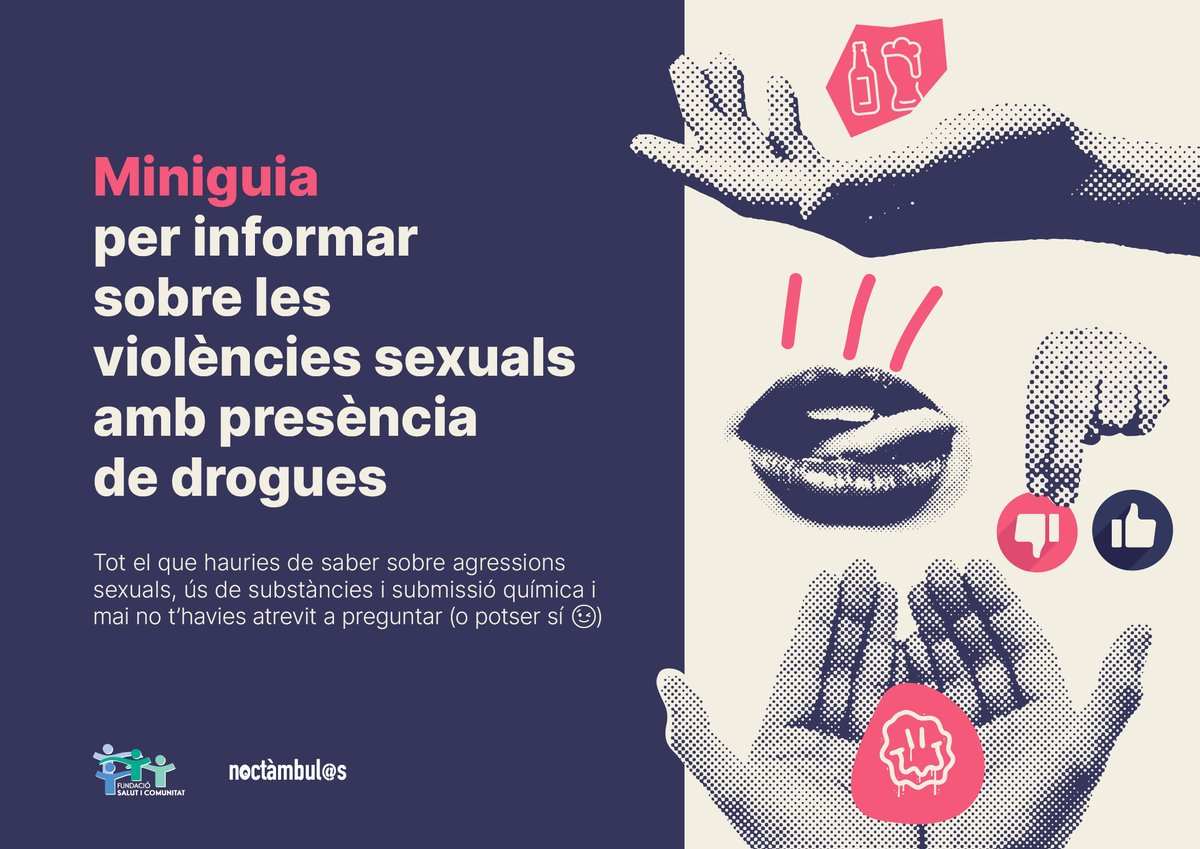 ¡NUEVA CAMPAÑA! // NOVA CAMPANYA!

📢Os presentamos la “Miniguía para informar sobre violencias sexuales con presencia de drogas” (en cast)

📢 Us presentem la “Miniguia per informar sobre les violències sexuals amb presència de drogues” (en cat)

📥Aquí: drogasgenero.info/miniguia-para-…