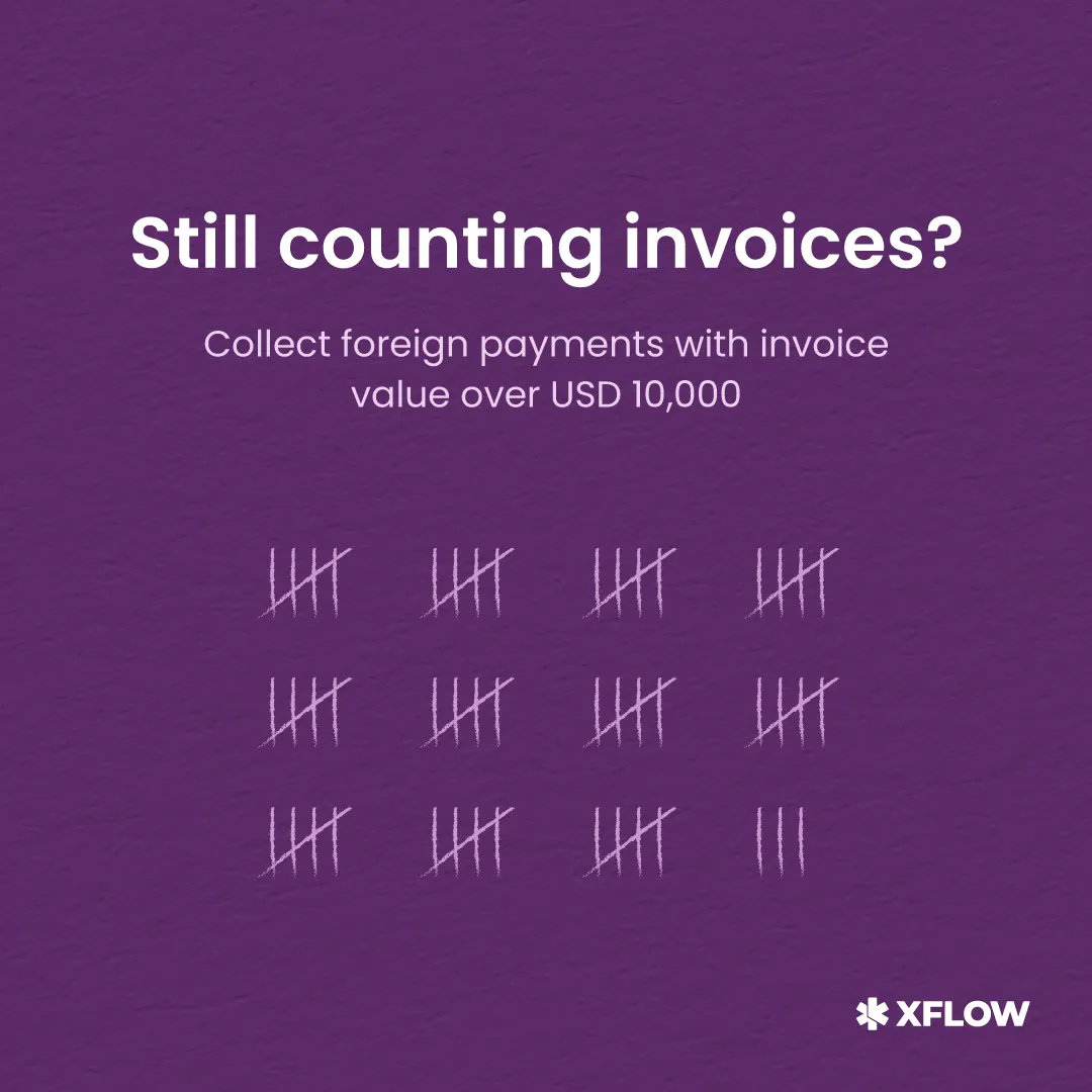 XFlow_Pay's tweet image. #XFlow lets you collect payments over $10,000. Which means you no longer track multiple small invoices to collect larger payments. 

Head to the link in bio to explore XFlow. 

#InwardRemittances #CrossBorderPayments #GlobalPaymentsSimplified #b2b