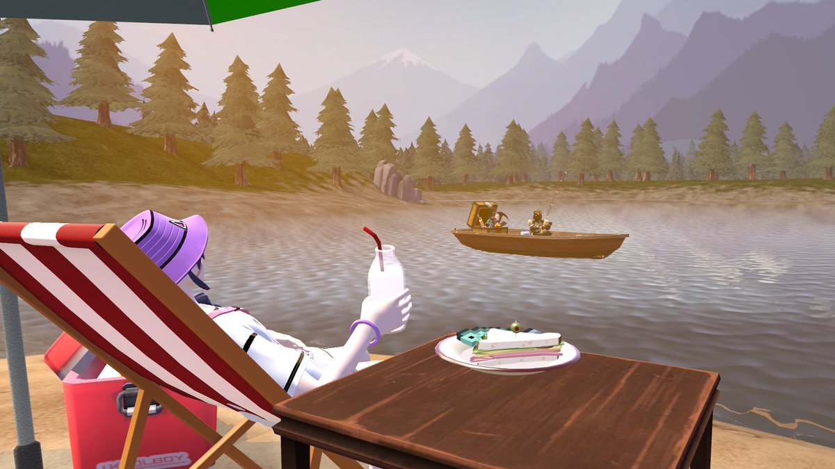 KuroKonaa's tweet photo. Suns out, rod out, relaxing while her favorite person fishes…oh yeah, it’s time to enjoy the day #SourceFilmmaker #SFM #Erisa #Fortnite #FortniteChapter4 #render #huntmaster #CourtQueenErisa https://t.co/O7DEsKidpU
