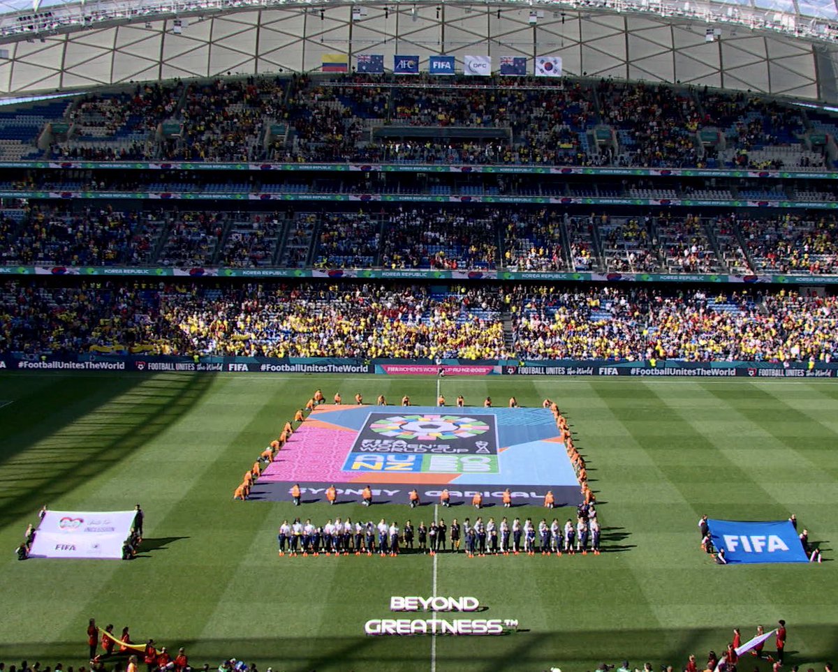 ChristineWhyte's tweet photo. Absolute magical, festive, carnival like atmosphere at today's game. 24,323 on a school day with midday kickoff!
THIS is what it is all about.
#KORvCOL #COLvKOR
@FIFAWWC
@FootballAUS
#TilitsDone #BeyondGreatness #GoMatildas https://t.co/q6D3I9O8MI