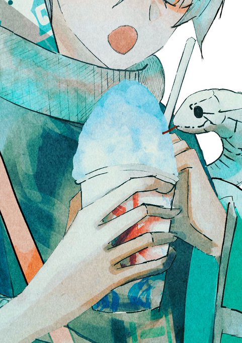 「コップ かき氷」のTwitter画像/イラスト(新着)