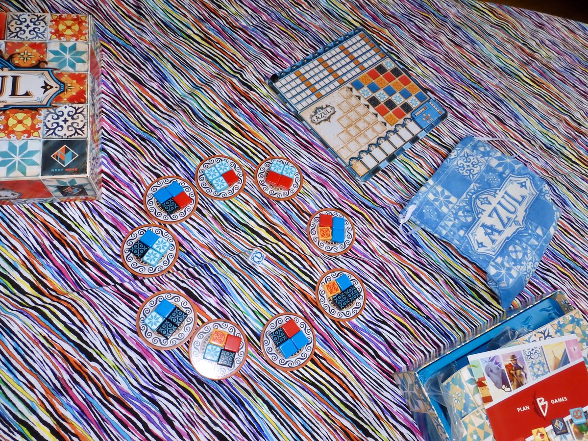Queenie4ever's tweet photo. Thanks @Asmodee_USA for the board game. We had a fun time playing Azul #AsmodeeGameNight #AzulGame #AzulGameNight #BoardGame #TargetFinds #TargetGames #Tryazon https://t.co/yJXJ8czLED https://t.co/8bStwAHJw7