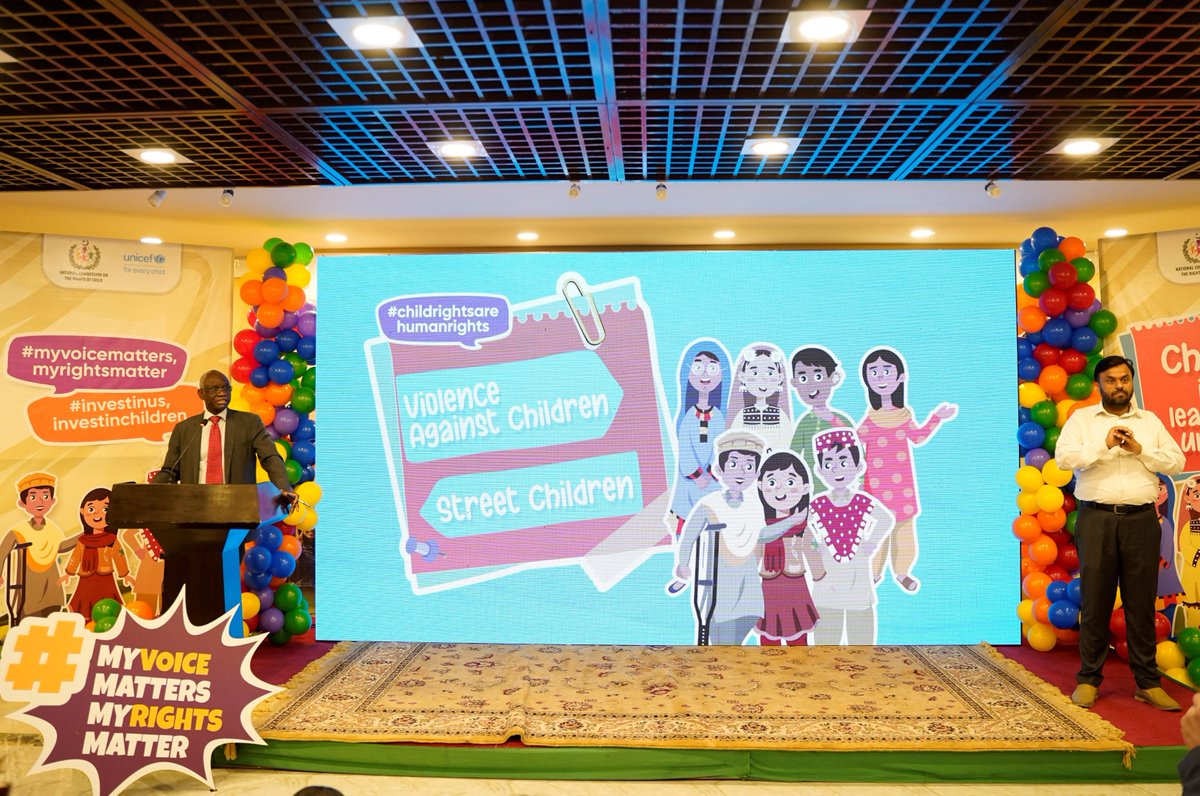 UNICEF_Pakistan's tweet photo. The children's consultation hosted by @UNICEF & @NCRC_Pakistan is underway at the @NAofPakistan. This event aims to empower children to speak up about their rights and inspire them to bring about positive change in society. #VoicesUnleashed #ChildrenIntheLead https://t.co/oSOW5R4tYO