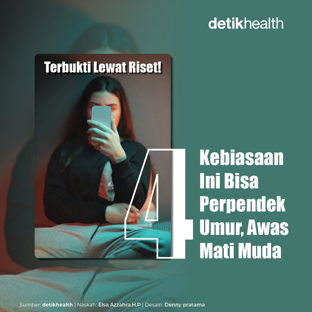 detikHealth's tweet photo. Waduh kalau kamu sering melakukan 4 hal ini bisa berdampak buruk nih, detikers!
>> https://t.co/GAOxj0uyGM
#kebiasaanburuk #polahidupburuk #faktorumurpendek #matimuda #detikhealth https://t.co/ZpWyYJxL7i