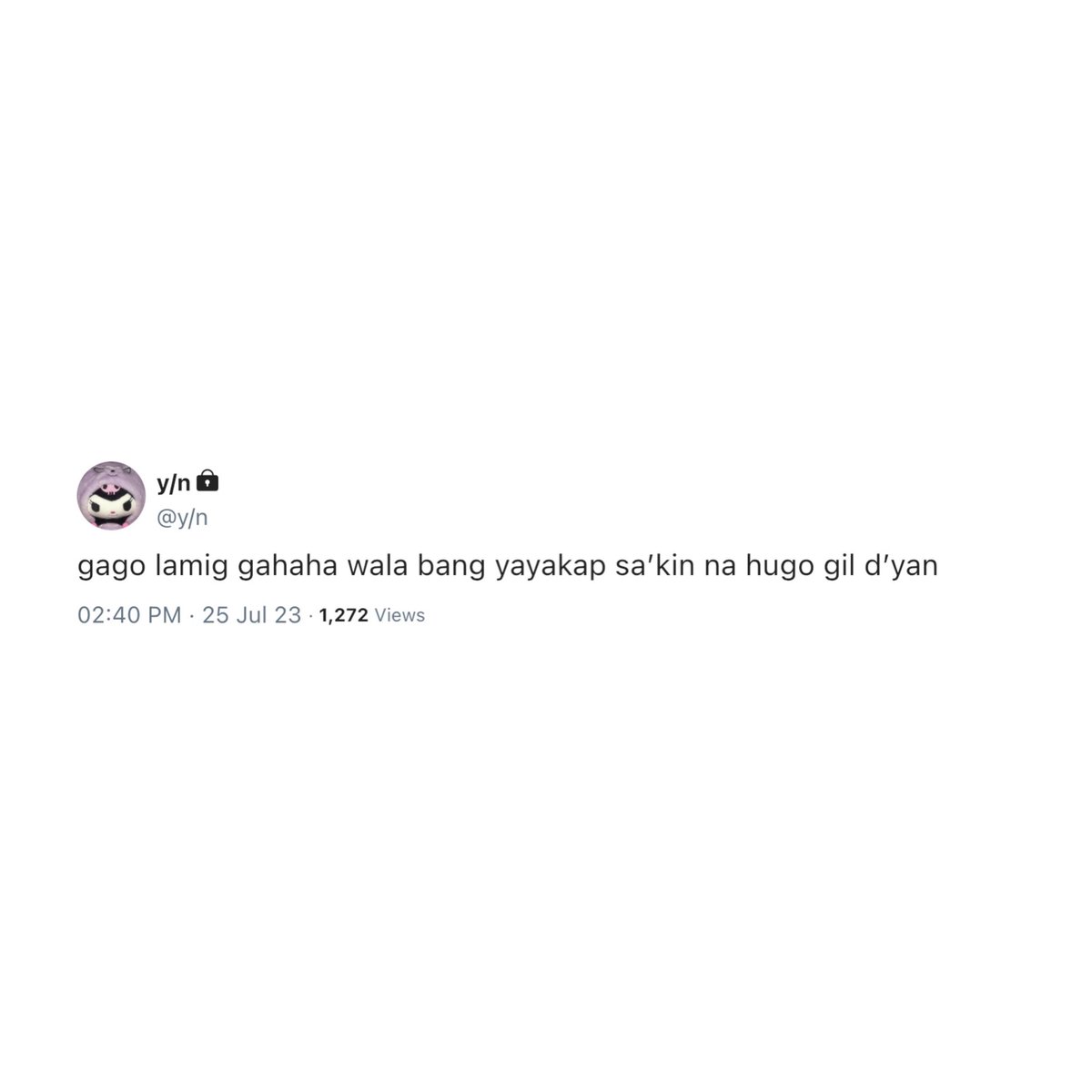 OWLJSH95's tweet photo. I’ll be waiting in manila kahit ‘di ka na babalik.
— a short au where-in 

Maulan at masarap mag relapse kaya kinakabag ka sa ex mo, Hugo Gil. https://t.co/EEttjaTPSs