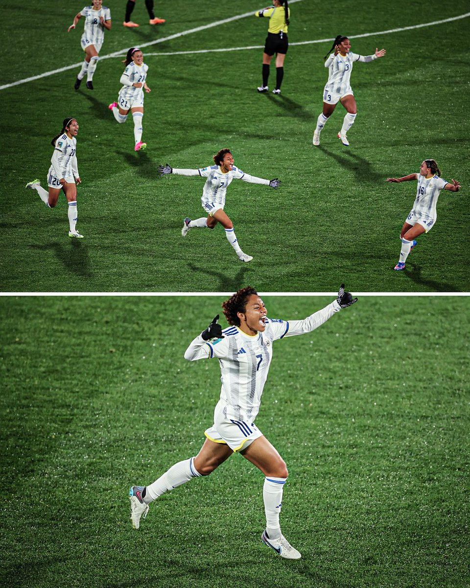 The Philippines secure their first ever win at a World Cup thanks to Sarina Bolden's historic header 👏🇵🇭