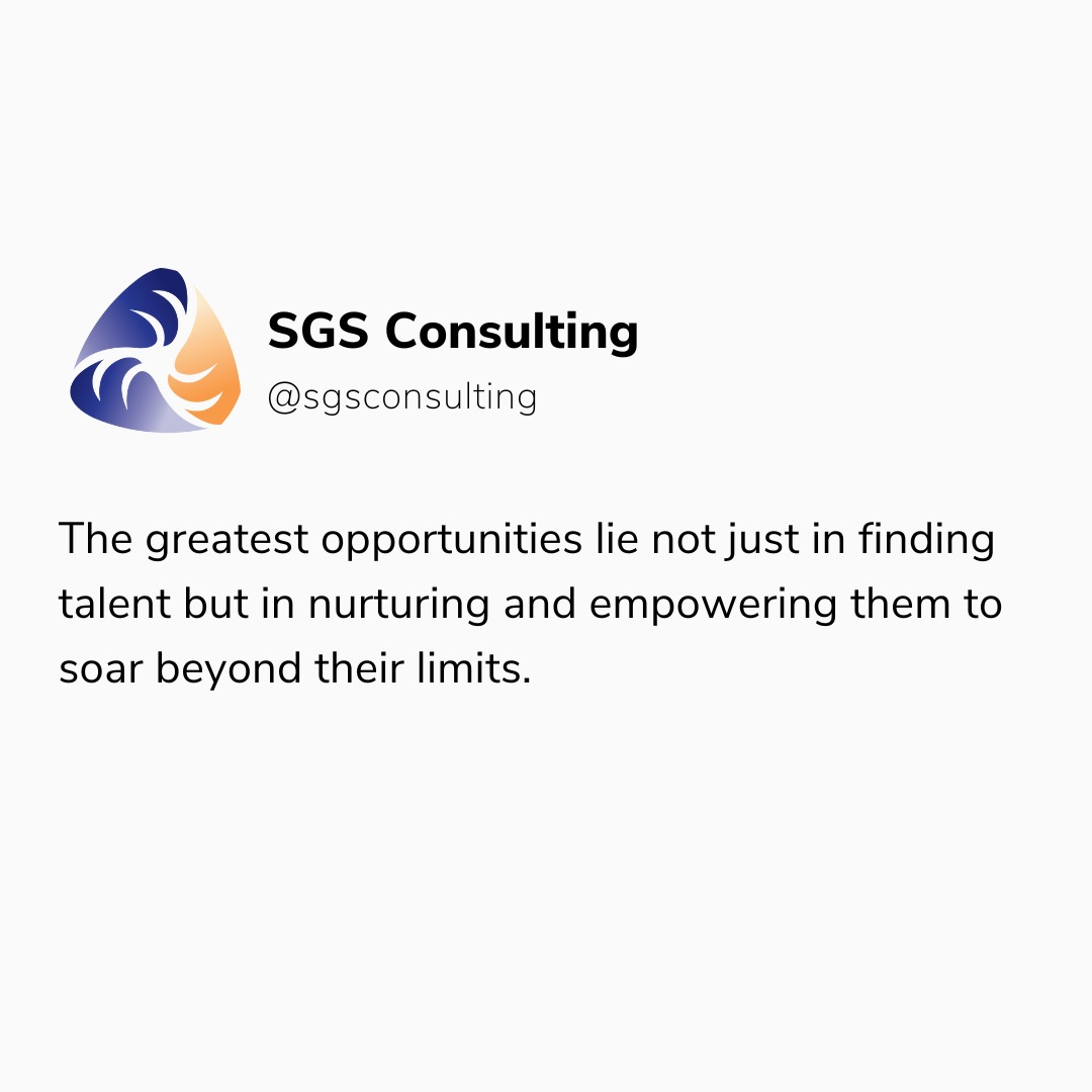 SgsConsulting's tweet image. At SGS Consulting, we believe that investing in our employees&apos; growth &amp;amp; development is the key to unlocking a future filled with boundless success &amp;amp;collective achievements.

#ProactiveRecruiting #EmpowerYourWorkforce #NurtureTalent #UnlockPotential #SGSConsulting