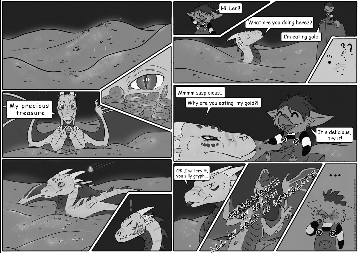 i still love this silly comic, Little gryph and <a href="/leniovias/">Leniovias</a> :D