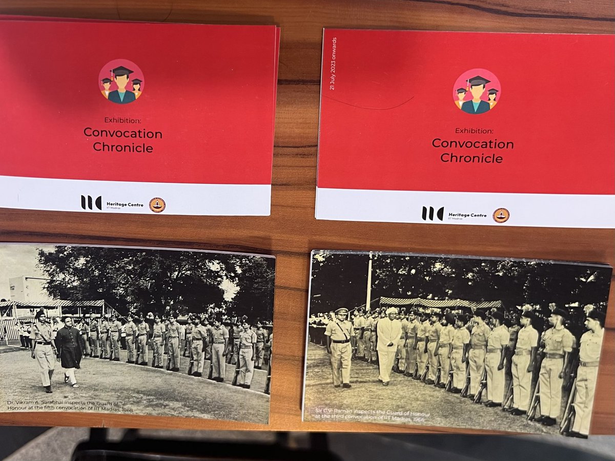 CentreIit's tweet photo. @CentreIit is always abuzz with new activity and displays. 

Welcome to “𝘾𝙤𝙣𝙫𝙤𝙘𝙖𝙩𝙞𝙤𝙣 𝘾𝙝𝙧𝙤𝙣𝙞𝙘𝙡𝙚,” our newest exhibition about @iitmadras’ Convocation ceremonies. 

When you visit us, we hope you learn something new and interesting!

#chennai #graduation https://t.co/lwCWaTOFc7