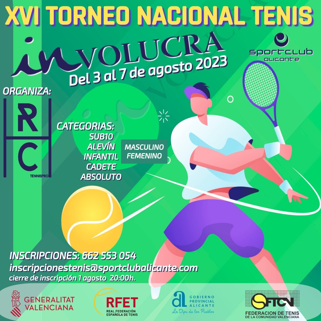 maxcamposeurope's tweet photo. Se viene un nuevo torneo en @SportclubAlican te esperamos el 3 de agosto para la.nueva edición de involucra. Regístrate Ya, todos los niveles. Verano a puro tenis! 
https://t.co/ijQx74iJb5
#torneodetenis🎾 #torneotenis🎾 #teniscompetitivo #tenisespaña #tenisalicante #tenisalacant https://t.co/vxgkyfdOHg