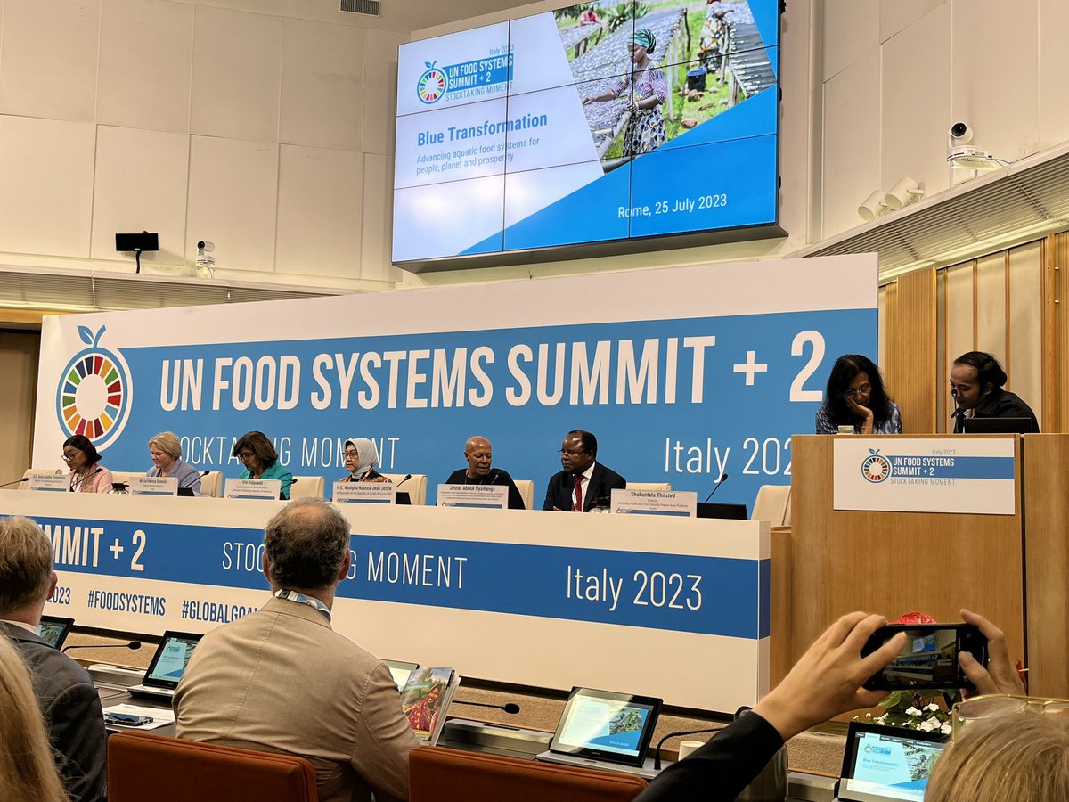 Our <a href="/FAOfish/">Fisheries & Aquaculture</a> event on #Blue #transformation starting today at the #UNFSS2023 <a href="/UNFAO/">FAO</a>. #aquatic #foods are essential for a world without hunger