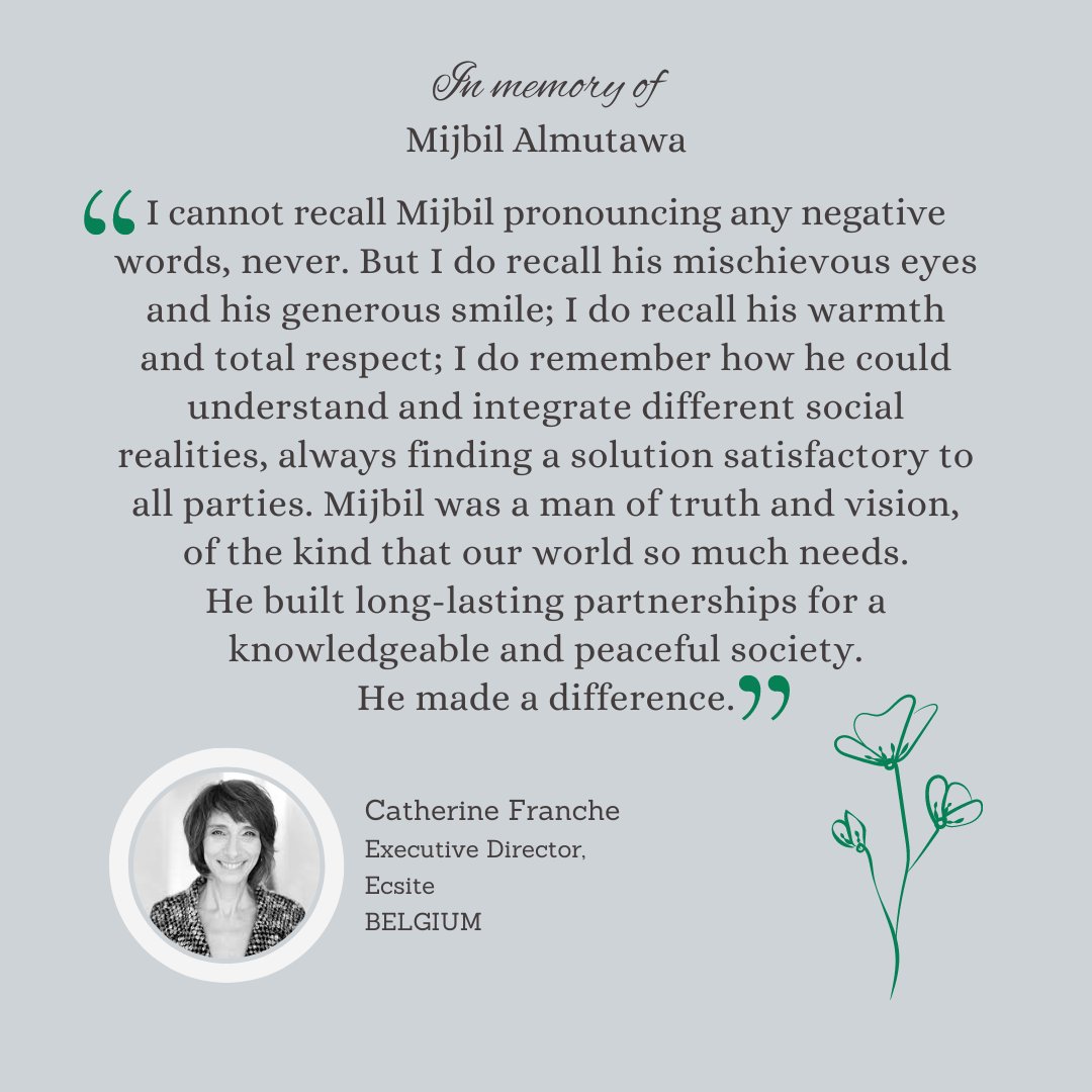 NAMESnetwork's tweet photo. #MijbilAlmutawa was a true source of inspiration and support to #TSCK Team and #NAMES_network Family. He played an unequivocal role in founding and leading NAMES, laying a foundation for its growth. He is profoundly missed; yet, his legacy perseveres.
#NAMESnetwork #SciComm https://t.co/cRjge3K6pr