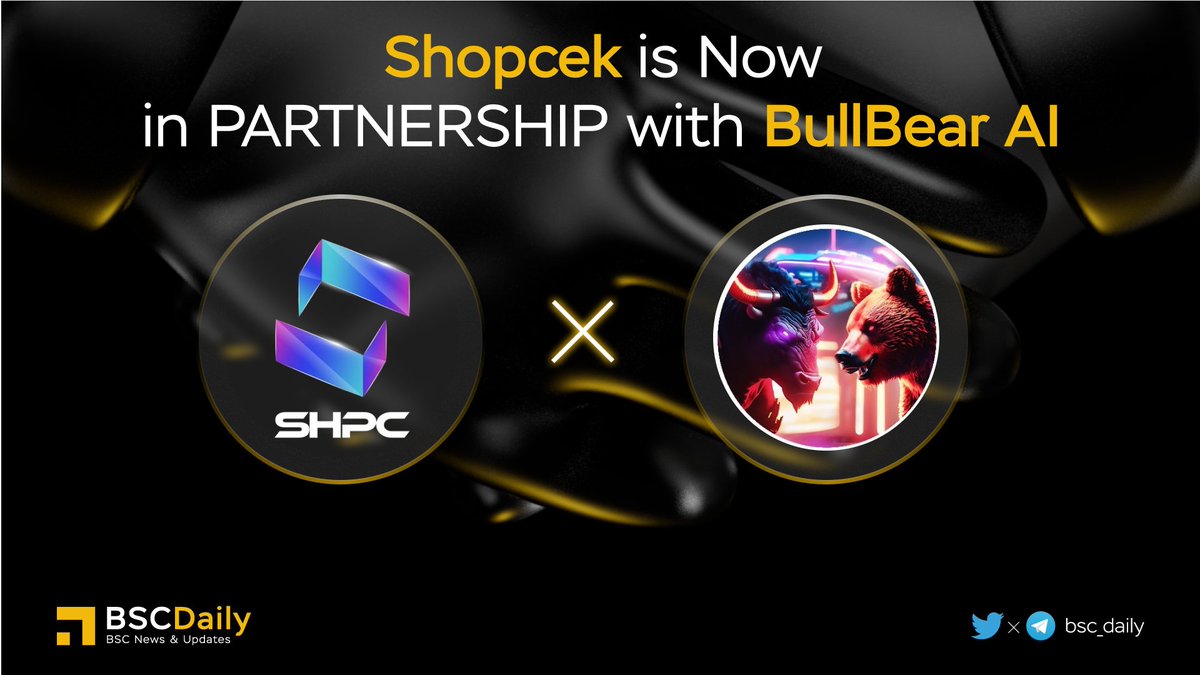🎉 <a href="/Shopcek/">Shopcek</a> Partnership with 
<a href="/bullbear_ai/">BullBear AI | AIBB 97% Supply Burned🔥</a> 🤝

BullBear AI is developed to predict the BULL and BEAR markets through User Behaviors and Price Action.

#ShopCek - Bringing Crypto to E-Commerce! AI-Powered, Commission-Free Marketplace with Crypto Payments.

Read more

#BNB #BSC