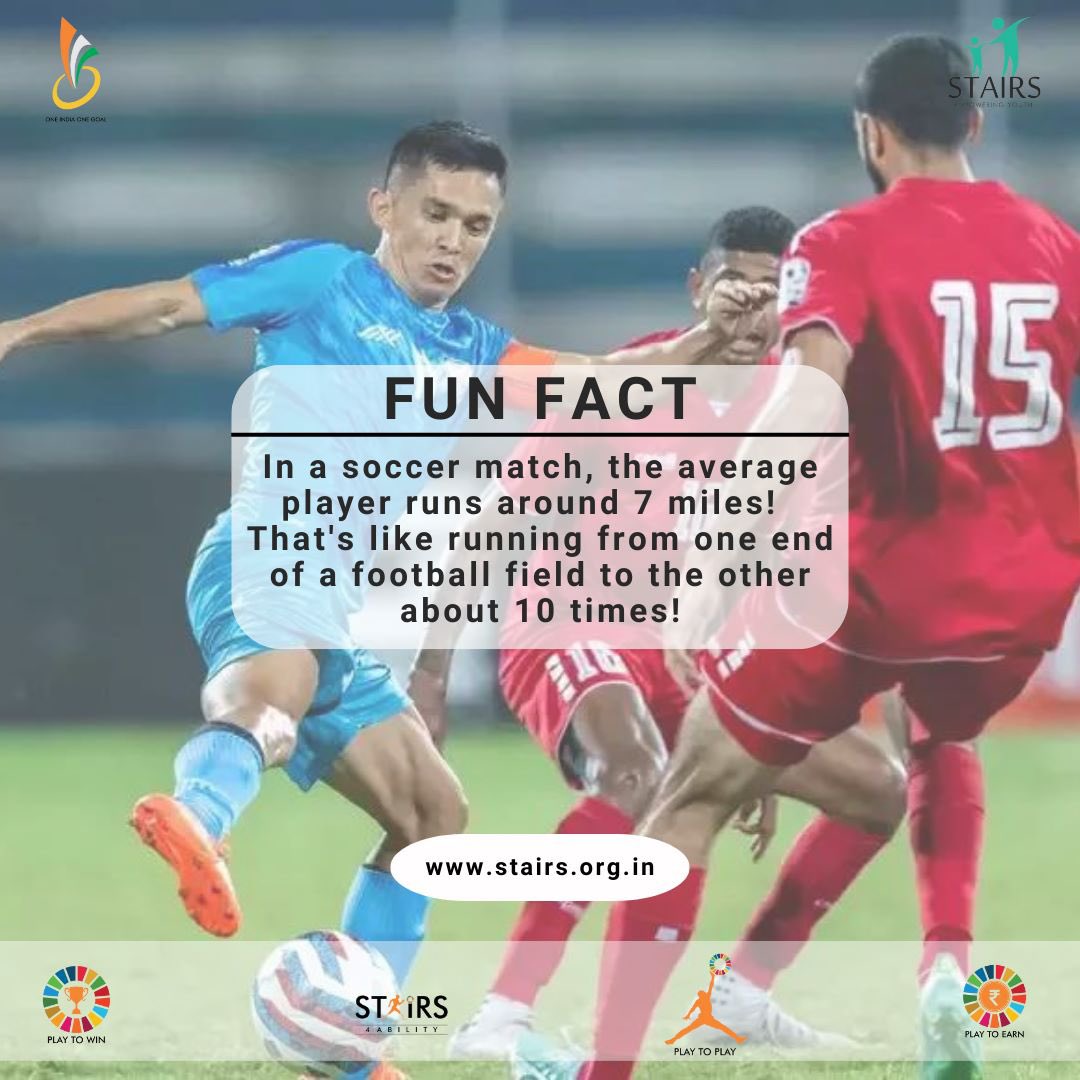 StairsNGO's tweet photo. Unleash Your Inner Soccer Fanatic!
Follow us to discover more fascinating facts that will keep you on the edge of your seat!
Tap that follow button and join the fun!
#FunFact #funfactoftheday #Funfacttuesday  #soccer #soccergame #OIOG #STAIRSFoundation #ngostairs #oneindiaonegoal https://t.co/GQbSptvn0a