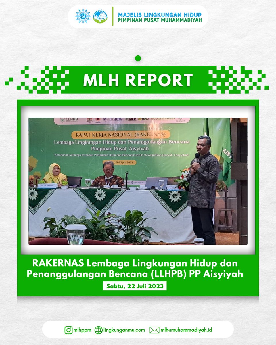 MLH_PP_Muh's tweet photo. Turut hadir Wakil Ketua MLH PP Muhammadiyah, Dr. Ir. Gatot Supangkat, MP., IPM. dalam kegiatan Rapat Kerja Nasional (RAKERNAS) Lembaga Lingkungan Hidup dan Penanggulangan Bencana (LLHPB) PP Aisyiyah.

#Muhammadiyah #MajelisLingkunganHidupMuhammadiyah #LingkunganHidup https://t.co/PLV7zFXy90