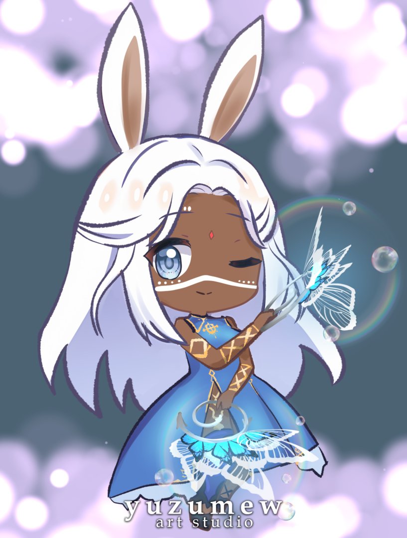 yuzumew's tweet photo. Are you playing FFXIV? I've been drawing a lot of original characters from the game lately! These butterfly themed weapons were so fun to draw ^^ https://t.co/dBjlx4t4uz