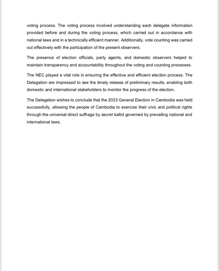 sansavuth1's tweet photo. #AIPA Delegation: #Cambodia’s 2023 General #Election Held Successfully, #Transparently And #Accountably https://t.co/dS2FkXgfDM