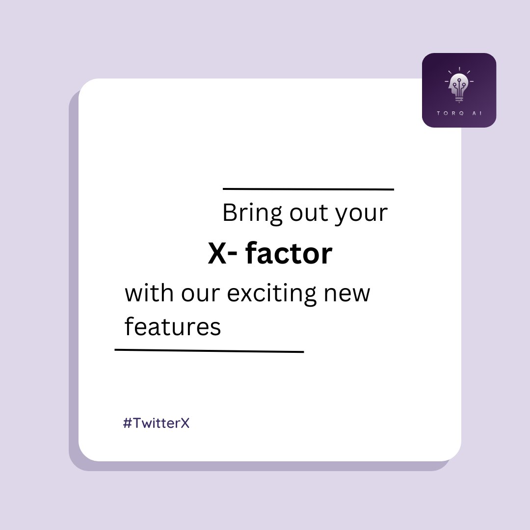 Torq_AI's tweet photo. Torq AI is all set to embrace the new change and stay ahead of the curve with its X-traordinary features. Come join us and experience the future of browsing to elevate your digital journey!

#Torq #XtraordinaryFeatures #DigitalJourney #EmbraceTheChange #FutureOfBrowsing #TwitterX https://t.co/I12tnyEGwR