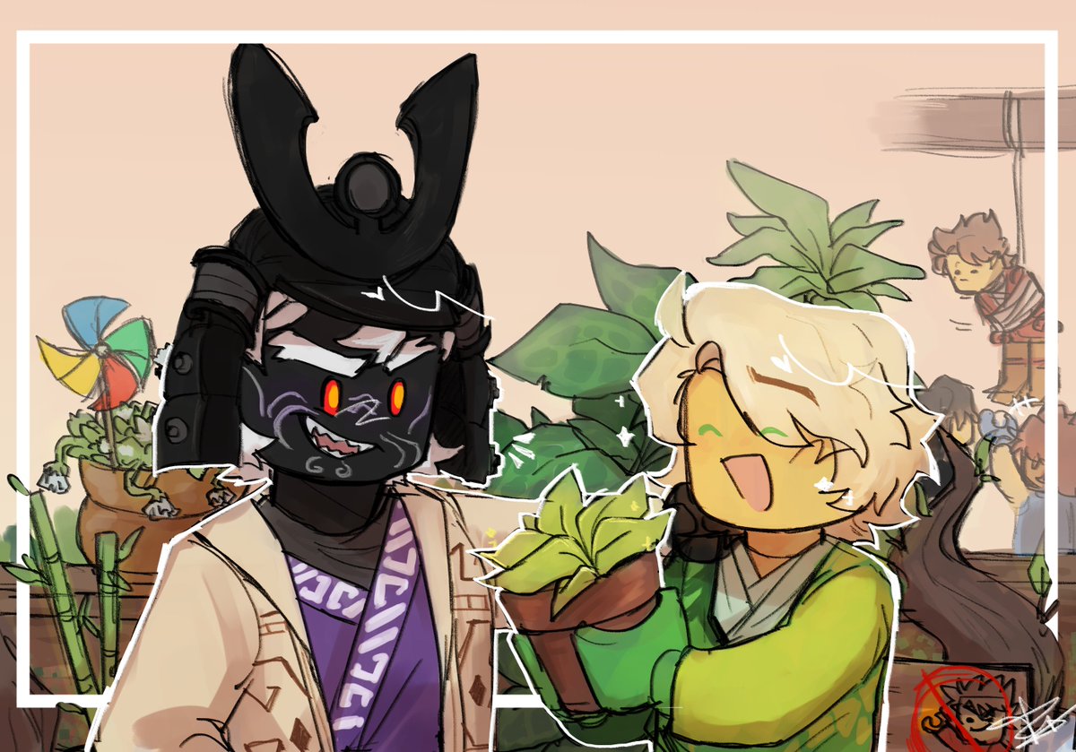 SawSrany13115's tweet photo. after the crystallized event Garmadon and Lloyd spend some time planting together.🪴✨ https://t.co/lG43Q7HbNQ