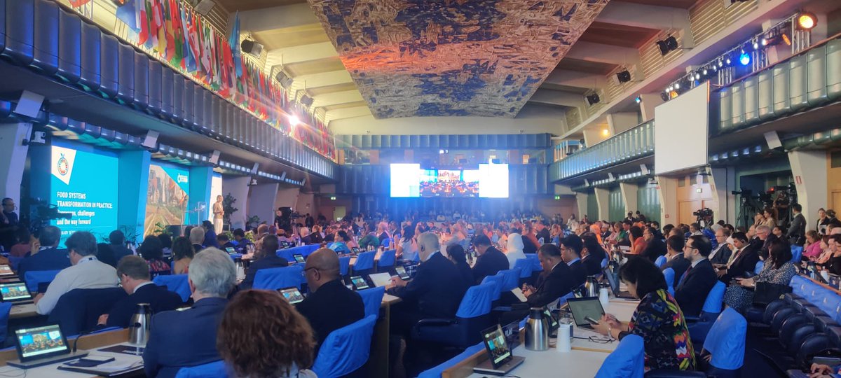 Nicolas_Domke's tweet image. 2nd Day | @UN @FoodSystems Summit+2 STM at @FAO HQ

Plenary session: Food Systems Transformation in Practice - Successes, Challenges and the Way Forward, with the participation of Juan Caro @jdkaroa @World_FoodForum YBP Co-Chair

Follow all sessions ➡️ bit.ly/44oai1F
