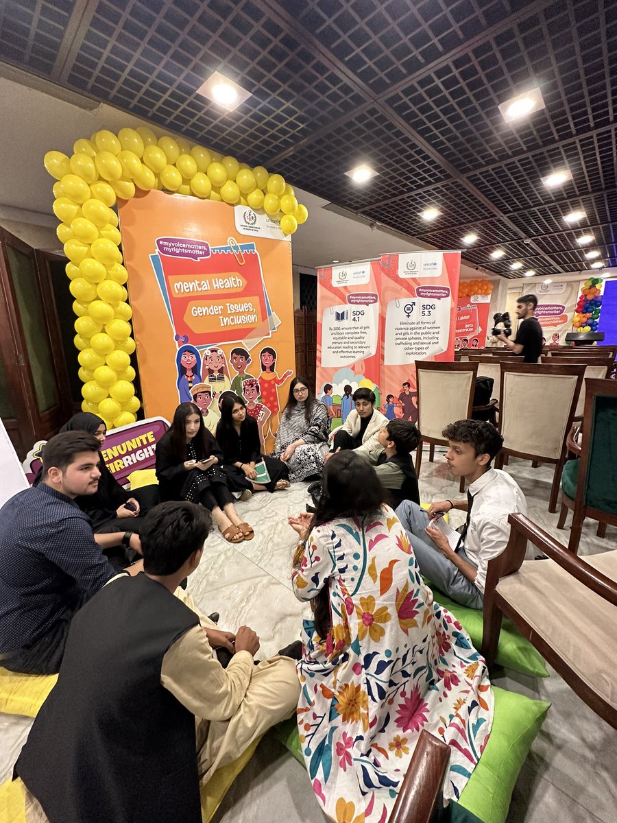 NCRC_Pakistan's tweet photo. Voices Unleashed at @NCRC_Pakistan’s children consultation! 🌟Young minds are taking charge, divided into 6 groups, tackling vital child rights issues. Young changemakers are expressing their concerns & aspirations, advocating for change and a brighter future.
#ChildrenInTheLead https://t.co/n9eLM5l5b5