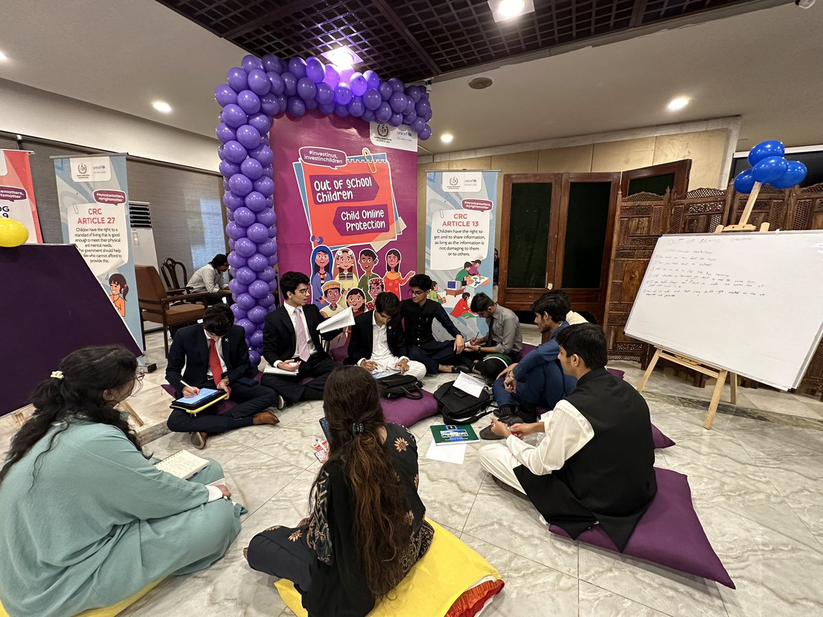 NCRC_Pakistan's tweet photo. Voices Unleashed at @NCRC_Pakistan’s children consultation! 🌟Young minds are taking charge, divided into 6 groups, tackling vital child rights issues. Young changemakers are expressing their concerns & aspirations, advocating for change and a brighter future.
#ChildrenInTheLead https://t.co/n9eLM5l5b5
