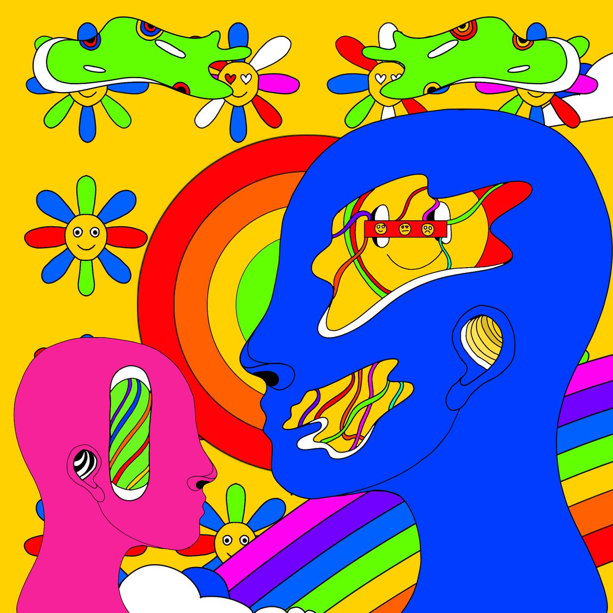 My works in this style will always be on Tezos.

Rainbows & Emojination
5 $XTZ
objkt.com/collection/KT1…
#tezosart