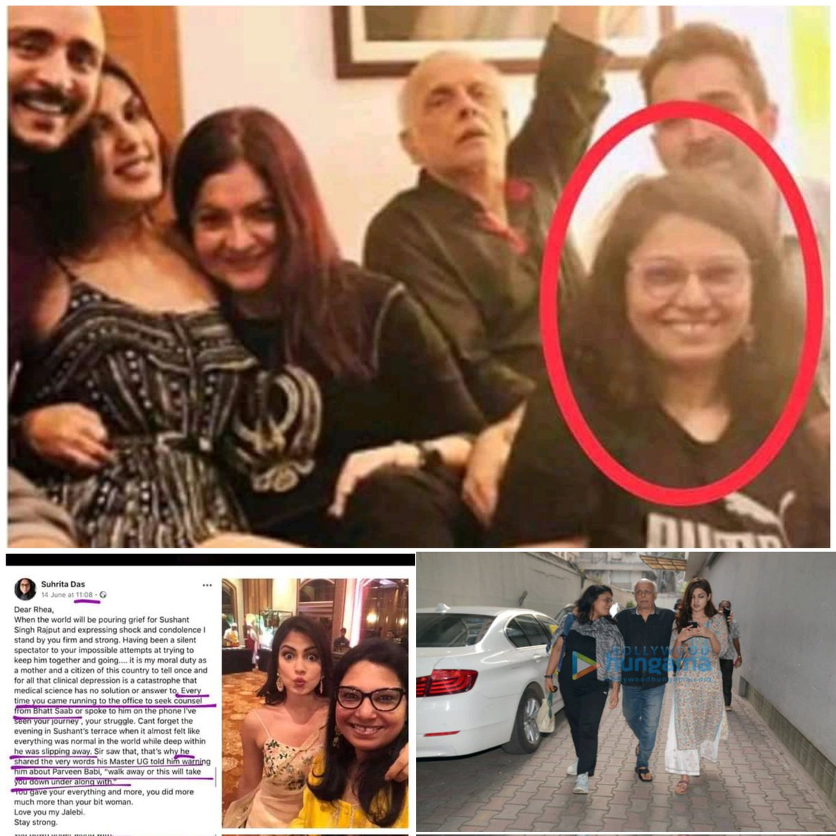📍Why #SSR once told Rhea 'I will be killed if I hv relationship with you'?. 📍Y Bhatt said 'SSR will commit suicide' !?? 📍How did Suhitra Sen post at 11AM regarding SSR's death news??. 📍Y Rhea removed all photos of SSR days b4 his murder? @CBIHeadquarters Sushant Was Isolated