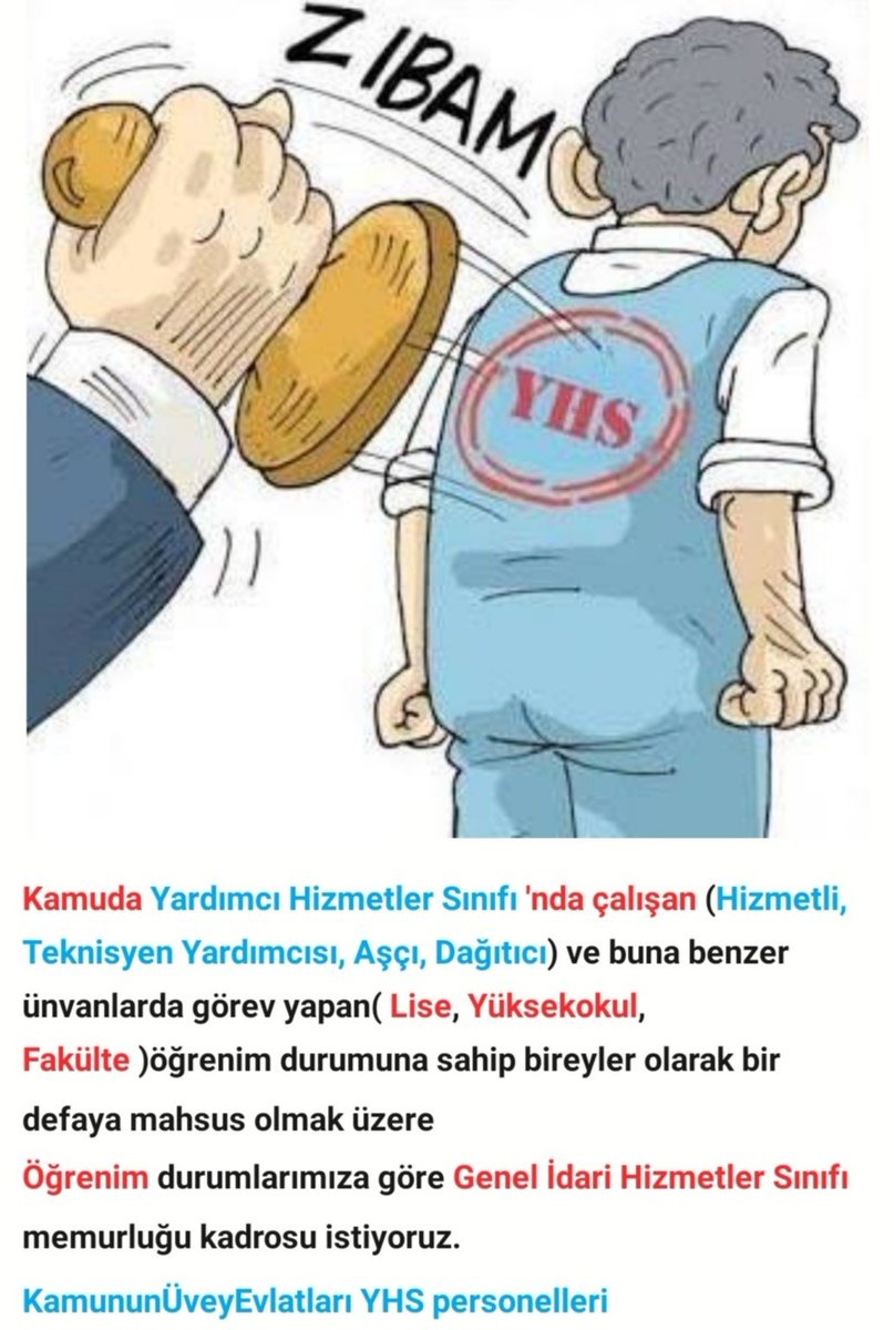 e_efe_17's tweet photo. @kemalozturk2020 @MemurSenKonf Memurluğu temsil etmeyen #YARDIMCIHİZMETLERSINIFI kaldırılsın YHS'li memurlar GİH'e geçirilsin
@_cevdetyilmaz
@isikhanvedat
@Akparti
@MHP_Bilgi
@MhpTbmmGrubu
@AKPartiTBMMGrup 
@_aliyalcin_
@HBTONBUL 
@OnderKahveci
@TurkesGuney
@yusufyazgan37
@Kamu_Sen
@HaberturkTV
@ozgurerdursun https://t.co/ONRiVP8wv6