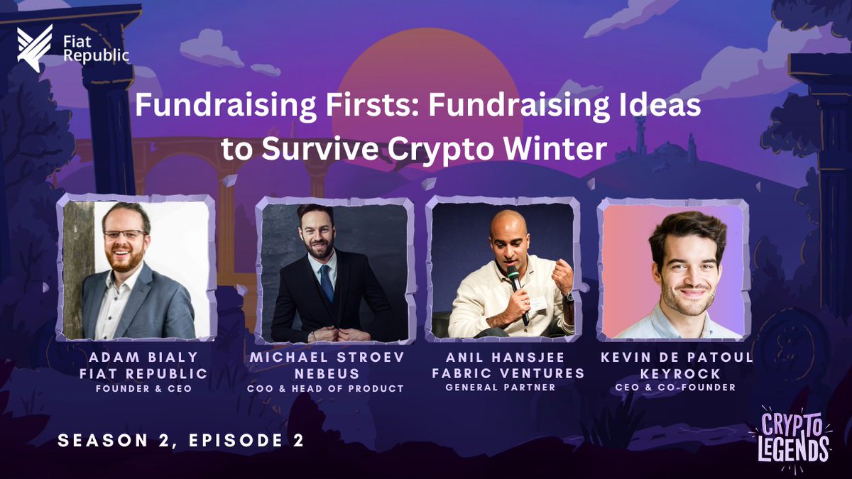 🔥 New Crypto Legends Episode!

Join us as we navigate the challenging fundraising terrain during crypto winters with industry pioneers.
1/9