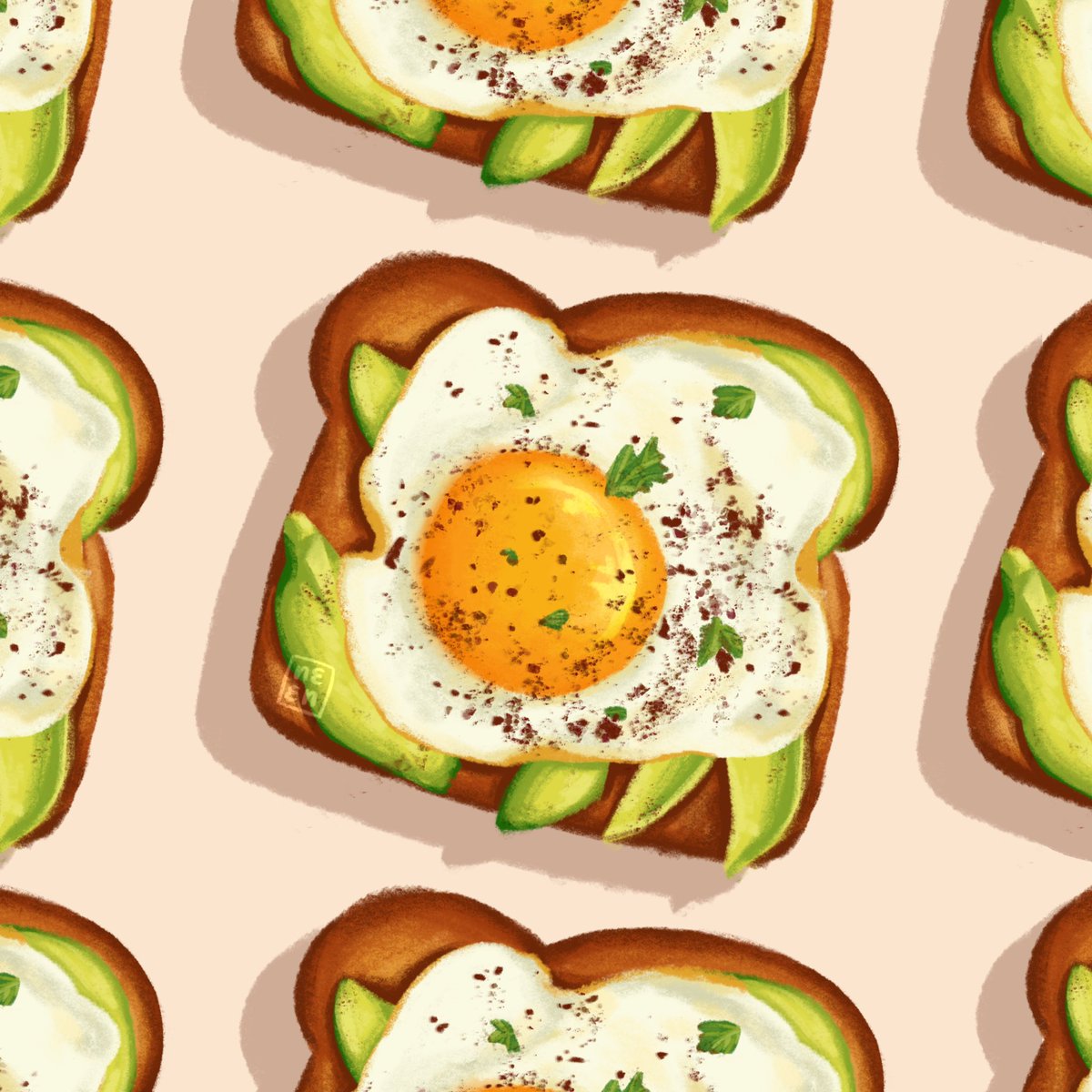 neenaeri's tweet photo. avocado egg toast !

#artph #illustration https://t.co/3rrnmaapC1