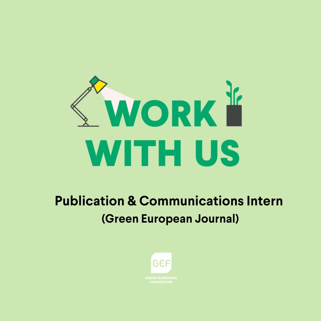 📢LAST CALL 📢

<a href="/GreenEUJournal/">Green European Journal</a> is looking for an intern!
 
Are you…  

🌻Interested in green issues &amp; EU politics?  

🌻Available for 6 months as of September 2023 in Brussels?  

Apply by 28th July👉lnkd.in/e-tyi9cg