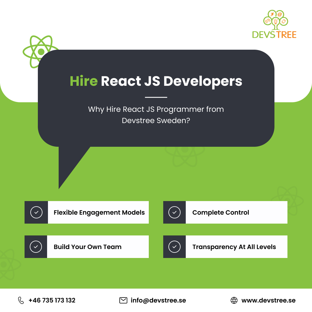 devstreesweden's tweet image. Elevate your projects with expert React JS developers from Devstree Sweden! Level up your web apps and create impactful experiences. Join us now!
For more information
🌐 :- devstree.se/hire-react-js-…
#HireReactJS #HireReactJSDevelopers #DevstreeSweden #Sweden