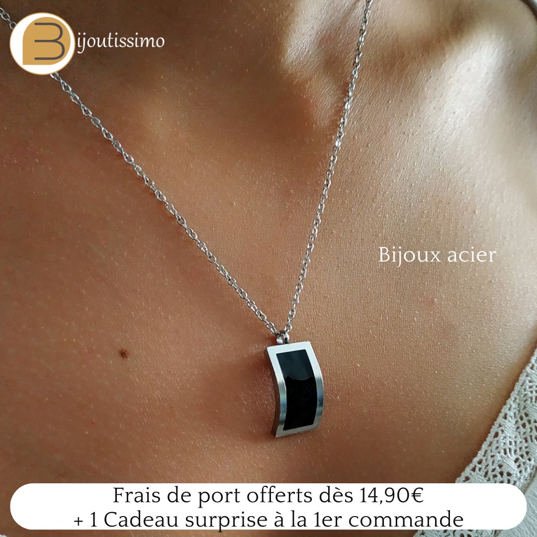 Bijoutissimo's tweet photo. Collier acier femme très glamour avec pendentif incurvé. Couleur acier ou doré. Venez découvrir la collection de bijoux uniques créés en France par Bijoutissimo.
.
#collieracier #collierfemme #colliermode #collier #bijouxfemme #bijouxacier #bijouxmode #bijoutissimo https://t.co/TeunwFM3YS